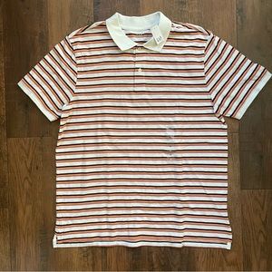 GAP short sleeve stripe polo top, size XL, NWT